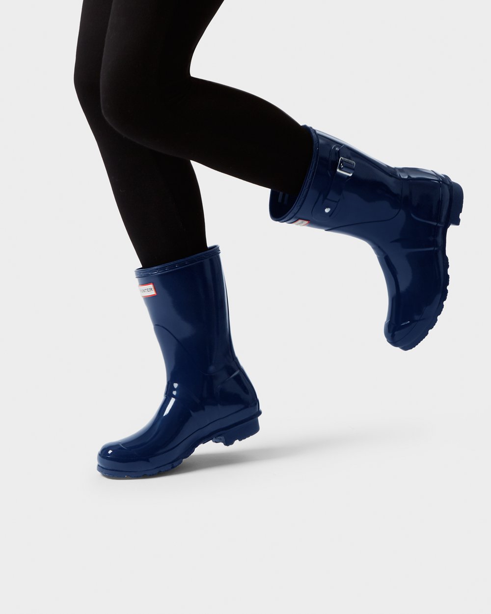 Botas de Lluvia Cortas Hunter Mujer - Original Gloss - Azul Marino - FUKCTQE-68